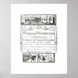 Affiche William Woodward, Nightman, Carman et cheminée Swe