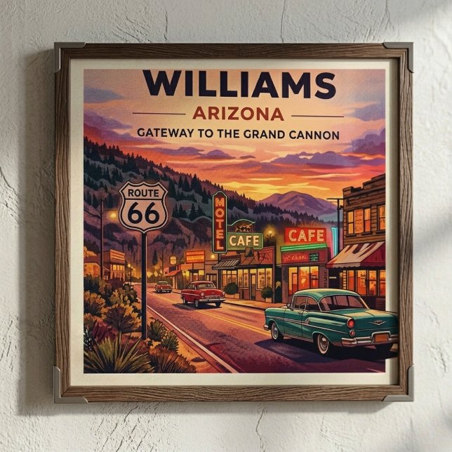 Affiche Williams Arizona Route 66 Vintage (Créateur téléchargé)