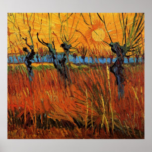 Affiche Willows at Sunset by Vincent van Gogh