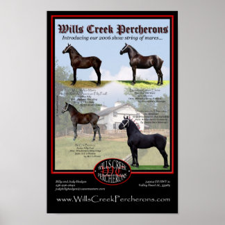 AFFICHE WILLS CREEK PERCHERONS 2006 SHOW STRING