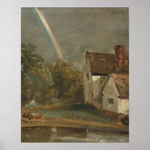 Affiche Willy Lott's Cottage avec arc en ciel