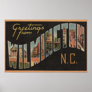 Affiche Wilmington, Caroline du Nord - Scènes de grandes l