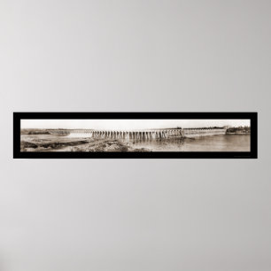 Affiche Wilson Dam Tenn River Photo 1926