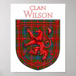 Affiche Wilson Tartan Scottish Plaid Lion Rampant