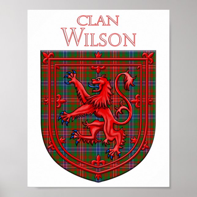 Affiche Wilson Tartan Scottish Plaid Lion Rampant (Devant)