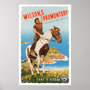 Affiche Wilson's promontory Australia vintage travel