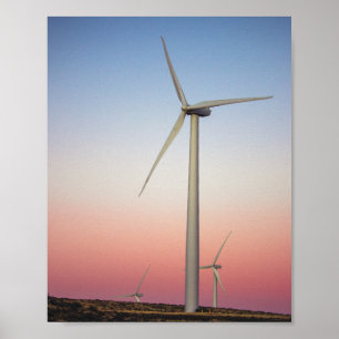 Affiche Wind Farm Wind Energy at Dusk