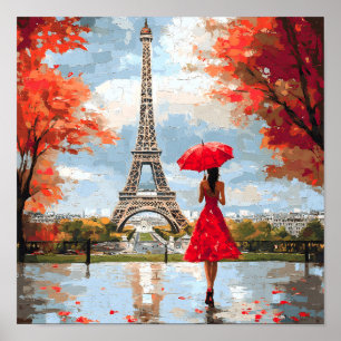 Affiche Wind Romance Paris Chic Walk