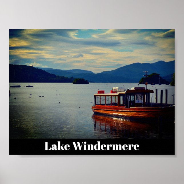 Affiche Windermere, carte postale Lake District (Devant)