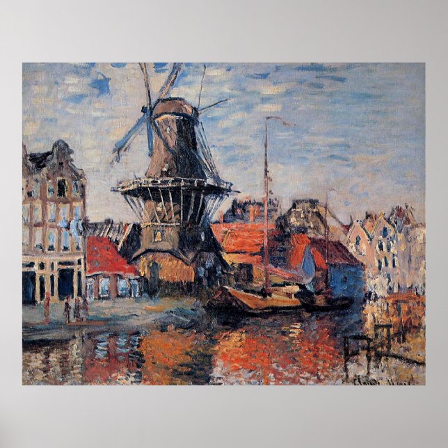 Affiche Windmill on the Onbekende Canal (Devant)