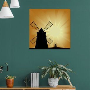 Affiche Windmills Sunrise