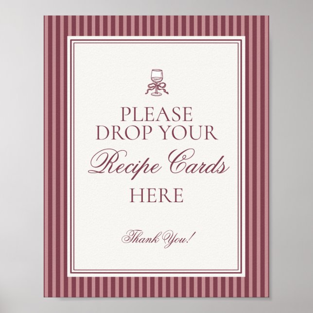 Affiche Wine Vineyard Club Old Money Share Recipe Bridal (Devant)