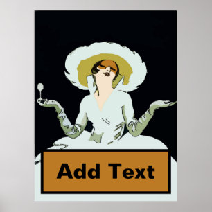 Affiche Wine Woman & Ajouter Du Texte Ici