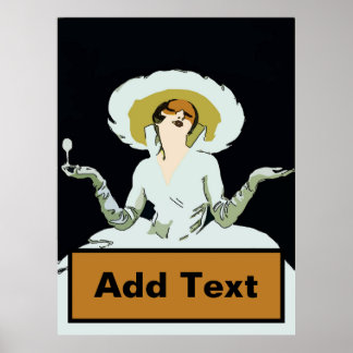 Affiche Wine Woman & Ajouter Du Texte Ici