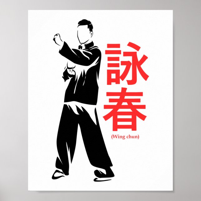 Affiche Wing Chun Martial Arts Kung Fu (Devant)
