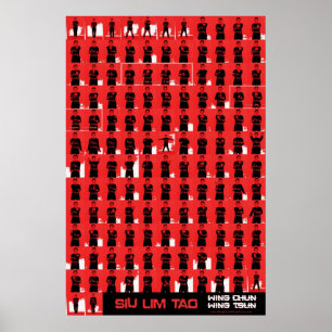 Affiche Wing Chun Siu Lim Tao Rouge