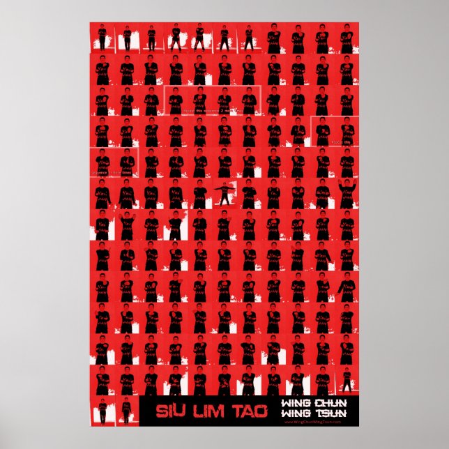 Affiche Wing Chun Siu Lim Tao Rouge (Devant)