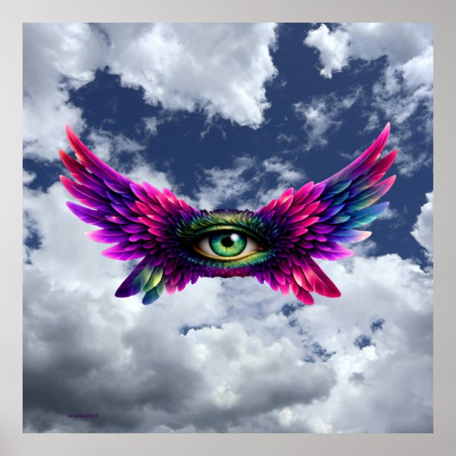 Affiche Winged Protection Eye – Surreal Intention Art Post (Devant)