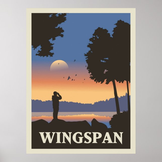 Affiche Wingspan Board Game Minimalist Travel Style  Gam (Devant)