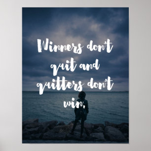 Affiche Winners Don't Quit Quote