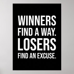Affiche Winners Find A Way - Gym, Hustle, Success