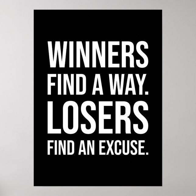 Affiche Winners Find A Way - Gym, Hustle, Success (Devant)