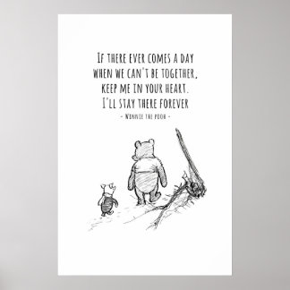 Affiche Winnie the Pooh and Piglet Quote Print Nursery