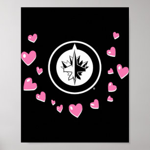 Affiche Winnipeg Jets Saint-Valentin Amour Nhl Officiellem