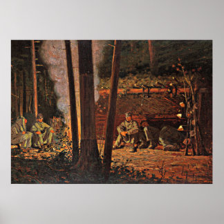 Affiche Winslow Homer art - Devant Yorktown
