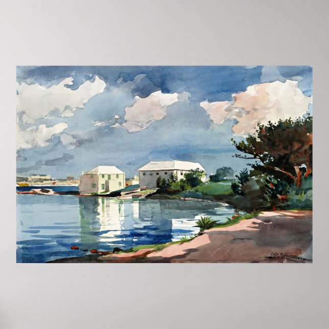 Affiche Winslow Homer, Bouteille de sel, Bermudes (Devant)