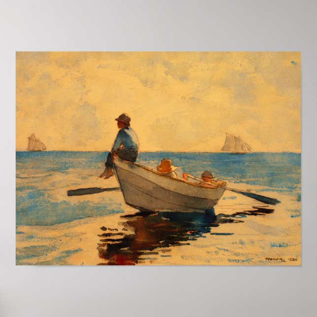 Affiche Winslow Homer Boys dans un Dory (Devant)
