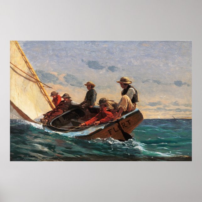 Affiche Winslow Homer "Breezing Up (A Fair Wind)" (Devant)