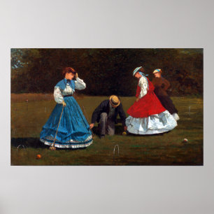 Affiche Winslow Homer Croquet Scene