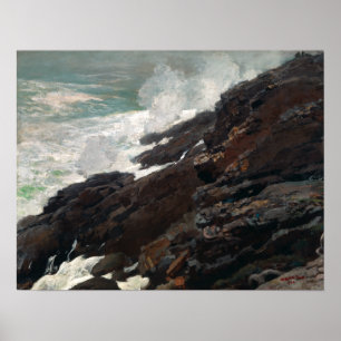 Affiche Winslow Homer High Cliff, Côte du Maine