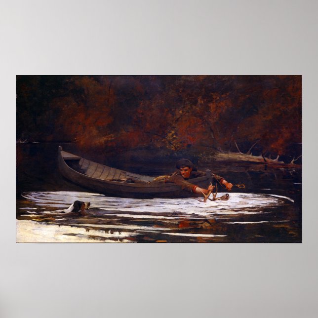 Affiche Winslow Homer Hound et Hunter (Devant)
