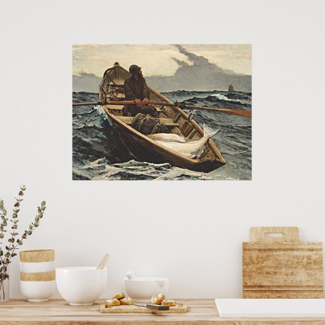 Affiche Winslow Homer - L'avertissement de brouillard, (Cuisine)