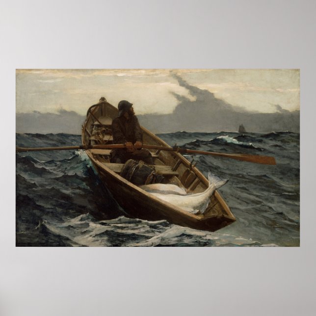 Affiche Winslow Homer L'avertissement du brouillard (Devant)