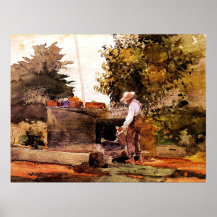 Affiche Winslow Homer peinture, At the Well