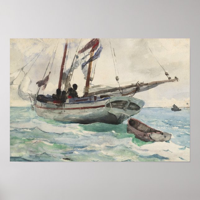 Affiche Winslow Homer - Schooner - Nassau (Devant)