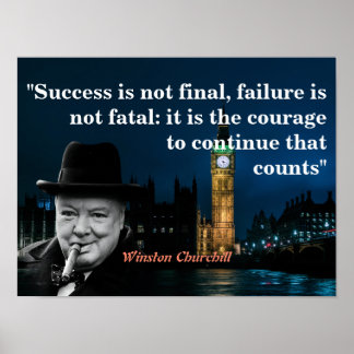 Affiche Winston Churchill Quote On Courage