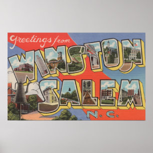 Affiche Winston-Salem, la Caroline du Nord