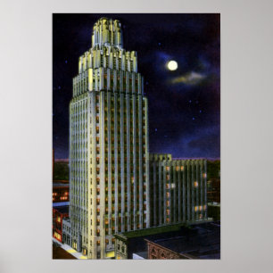 Affiche Winston Salem la Caroline du Nord le bâtiment de
