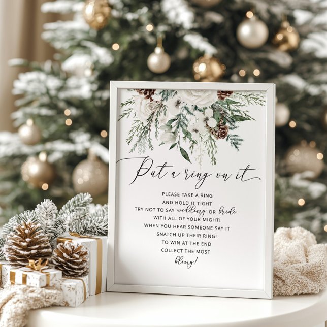 Affiche Winter à feuillage persistant mettre une bague sur (Créateur téléchargé)