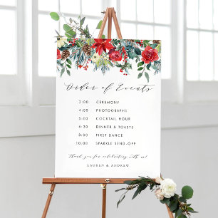 Affiche Winter Blooms Garland Mariage Ordre des événements
