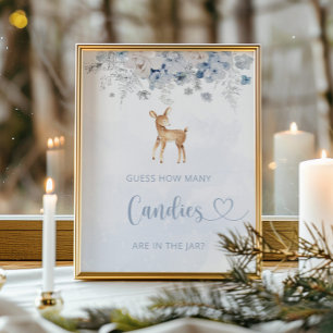 Affiche Winter boy oh cerf Devine combien de bonbons