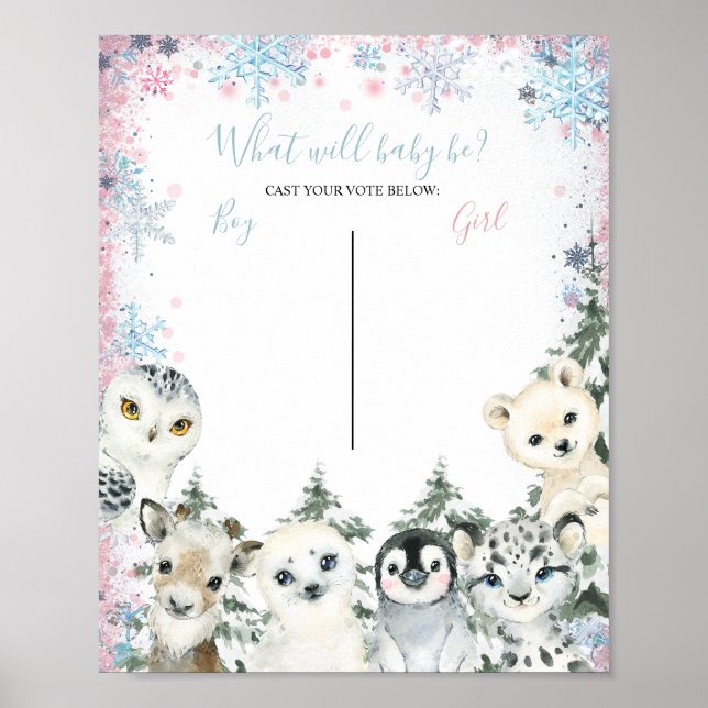 Affiche Winter Boy or Girl Voting Board (Devant)