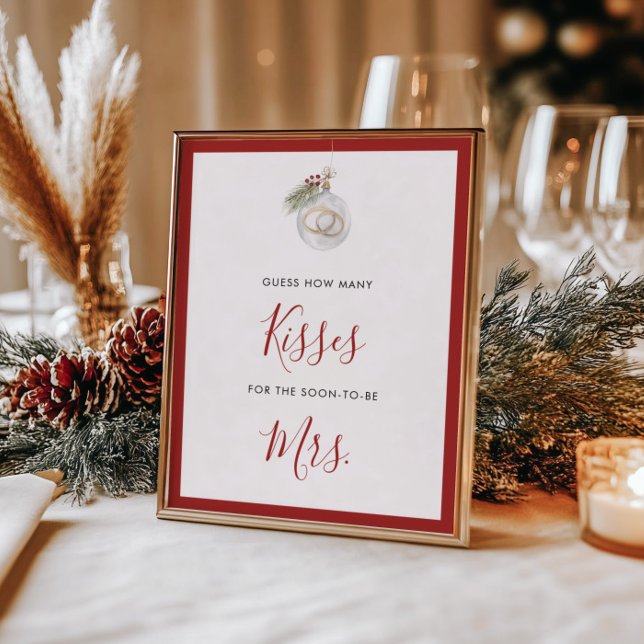 Affiche Winter Christmas Ornament Guess How Many (Créateur téléchargé)