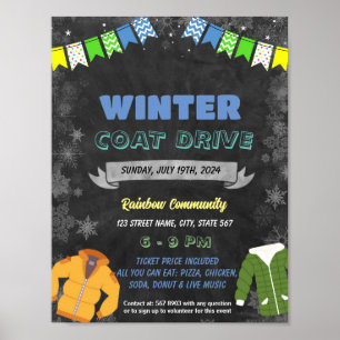 Affiche Winter Coat Drive événement Modèle
