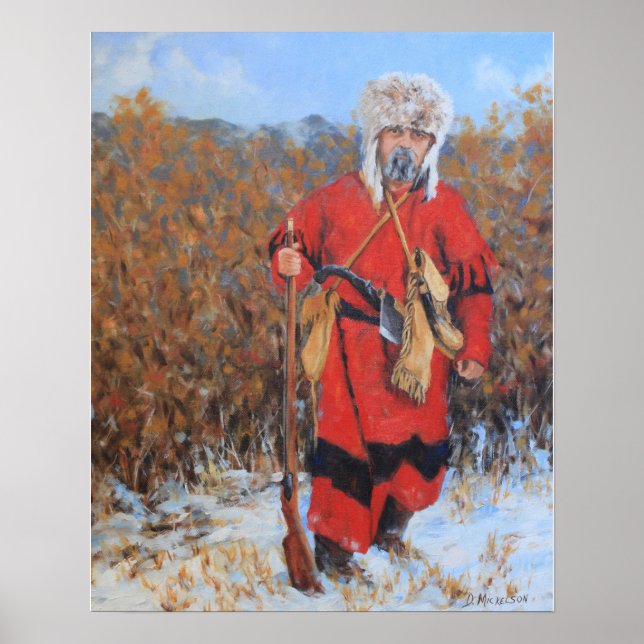 Affiche WInter Mountain Man Fine Art (Devant)