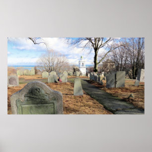 Affiche Winter on Burial Hill, Plymouth MA